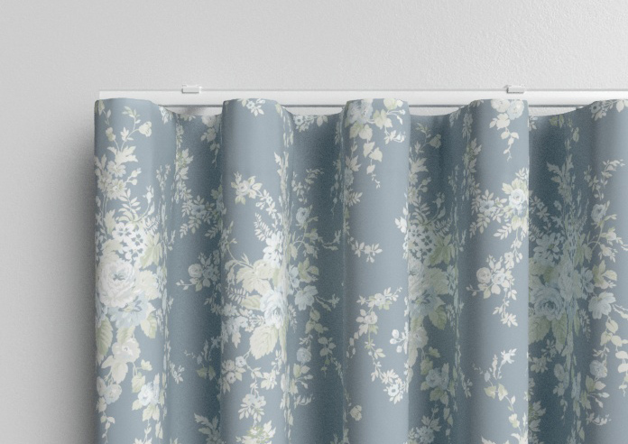 Shabby Chic by Rachel Ashwell Garden Floral, Dusky Blue - Made to Measure Curtains - Image 13